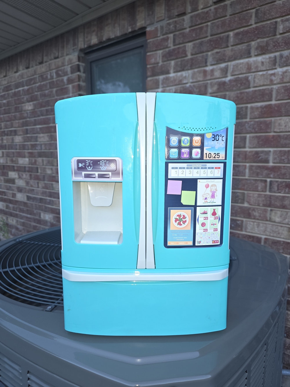 Kids Toy Refrigerator Playset - Turquoise